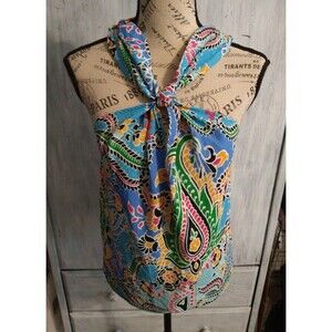 Zara  summer beachy feminine multicolor sleeveless twist Small  feminine  top